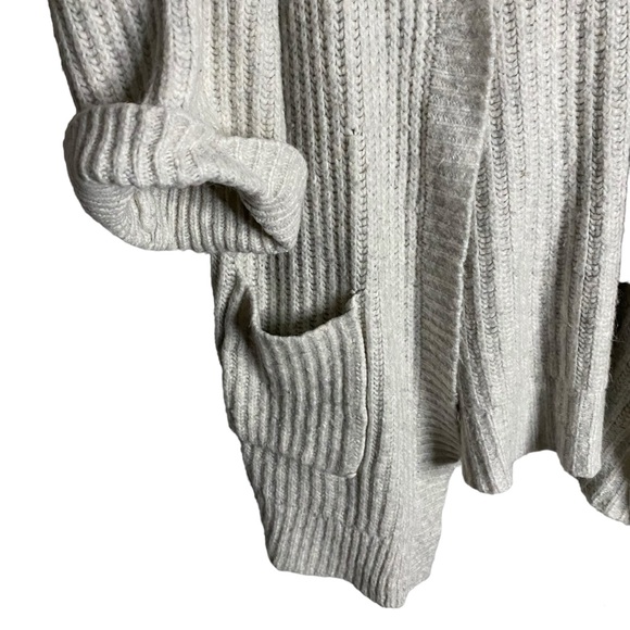 Kaffe Women's Light Gray Open Front Knit Cardigan - Picture 4 of 9